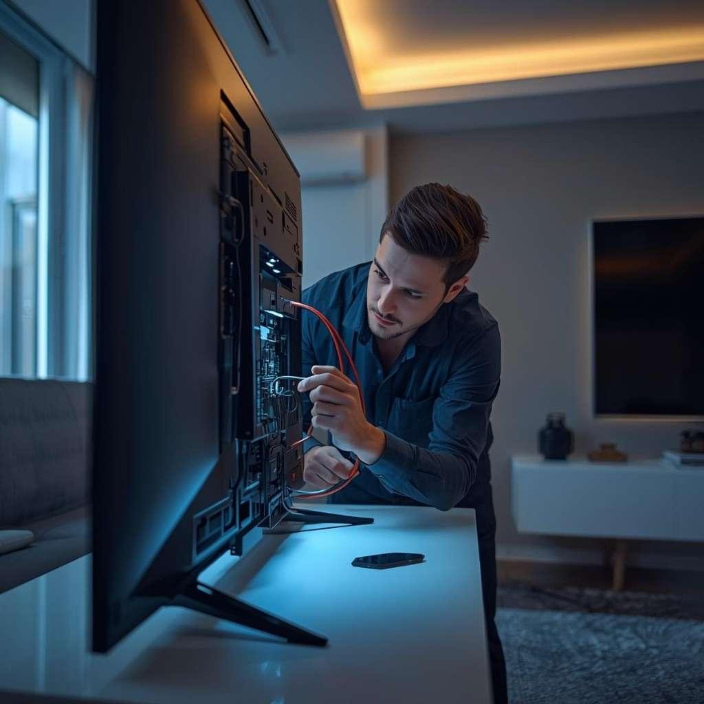 LED LCD TV repair service near me by Appliance Service India | TV technician repairing television