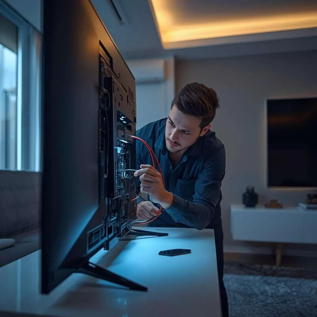 LED LCD TV repair service near me by Appliance Service India | TV technician repairing television