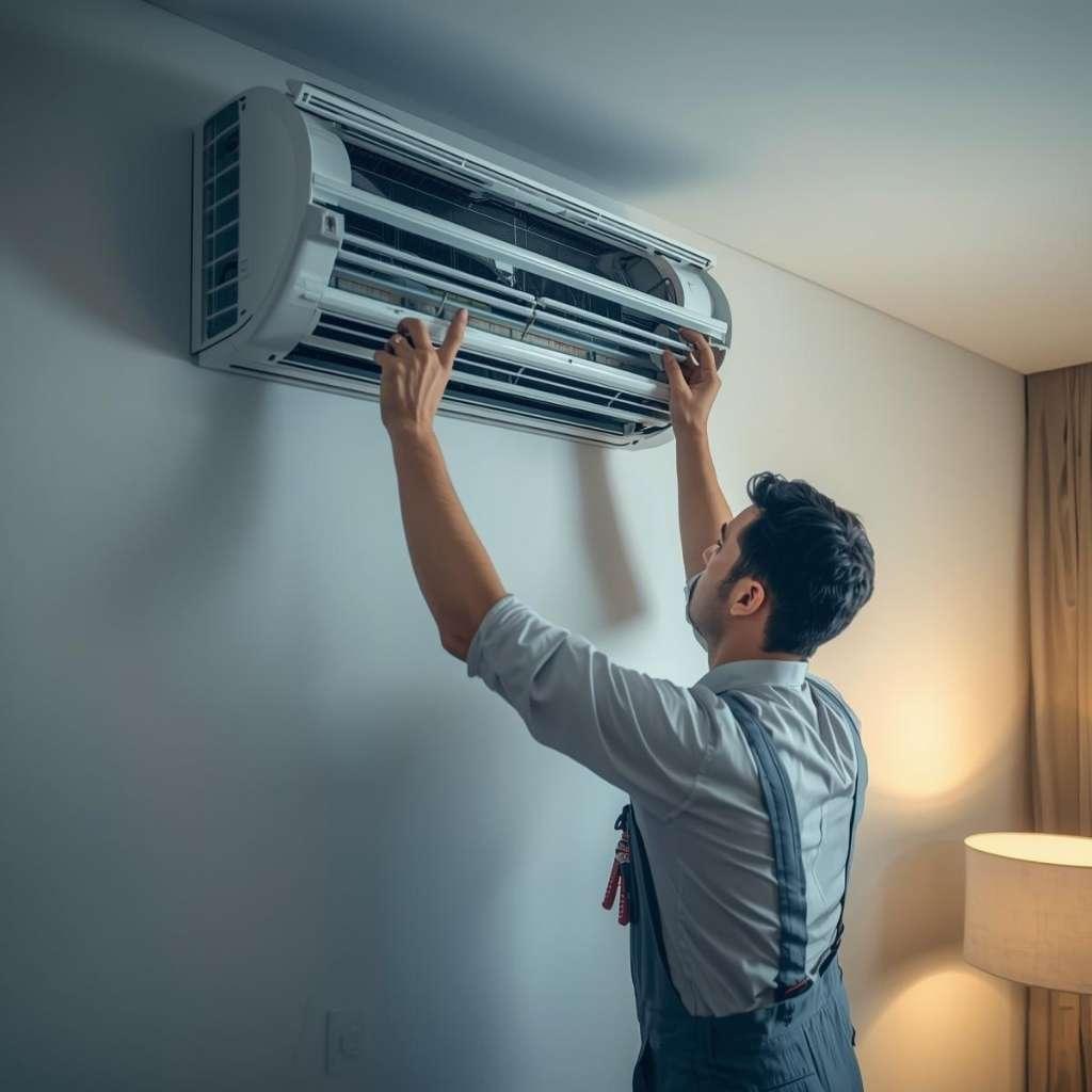 AC repair service by Appliance Service India in Delhi NCR | AC technician repairing air conditioner