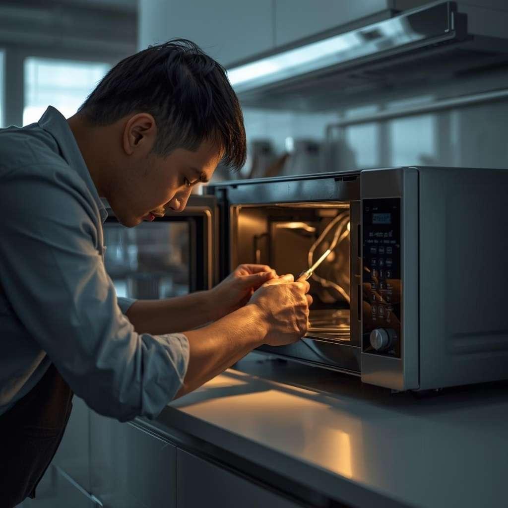Microwave oven repair service near me by Appliance Service India | Microwave technician